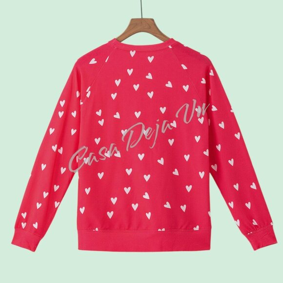 Comfy Hearts Premium Lounge Pajama Pants & Top 2 pc Set - Picture 5 of 10